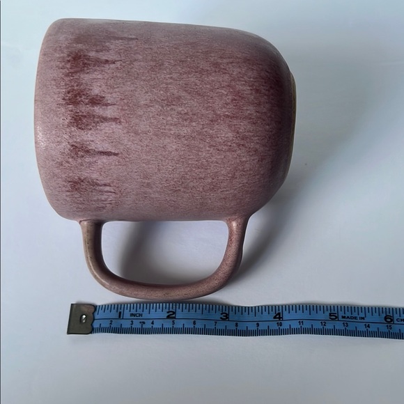 Anthropology Rustic Pink Ceramic Mug - Picture 8 of 8